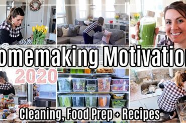 HOMEMAKING + CLEAN WITH ME 2020 :: FRIDGE MAKEOVER! HEALTHY MEAL PREP, RECIPES & CLEANING MOTIVATION