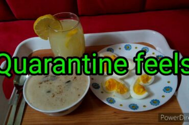 Quarantine 7days | Ginger and lemon tea, eating healthy food boiled egg and Oats. #vlog40