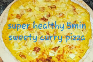 super healthy lazy 5min curry pizza recipes {healthy | sugarfree | wheat flour free | easy}