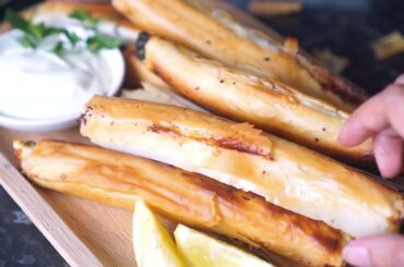 Baked Spinach Feta Filo Pastry Rolls | Healthy Ramadan Recipes | Hungry for Goodies