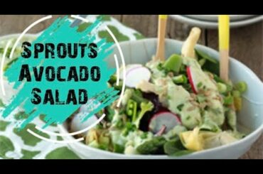 Sprouts avocado salad | salad recipe for dinner lunch | healthy salad | veg salad