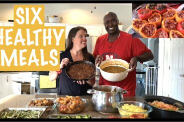 Meal Prepping SIX Healthy Meals for our Family of 12