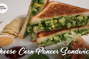 Cheese Corn Paneer Sandwich | चीज़ कॉर्न पनीर सैंडविच | Sandwich Recipe Restaurant Style