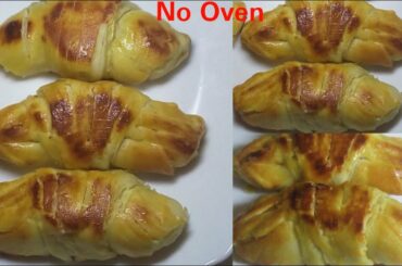 Croissant Recipe Without Oven | Bread Croissant | How To Make Croissant | Healthy Food Kitchen