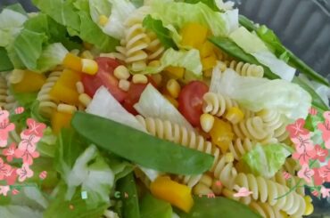 Pasta Salad recipe | lettuce, snow peas corn,cherry tomatoes Salad |HEALTHY COOKING