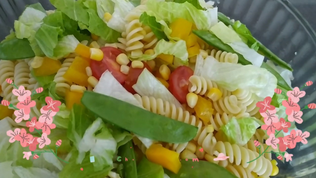 Pasta Salad recipe | lettuce, snow peas corn,cherry tomatoes Salad |HEALTHY COOKING Pasta Salad recipe | lettuce, snow peas corn,cherry tomatoes Salad |HEALTHY COOKING