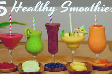 (IN HINDI) 5 Weight Loss, Detox & Healthy Smoothie Recipes | Breakfast smoothies