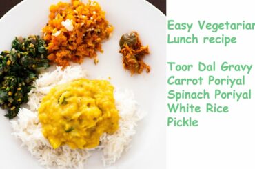 Easy Lunch Recipes and Idea | Vegetarian South Indian Cooking