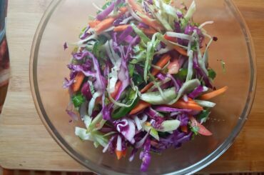 SIMPLE AND HEALTHY VEGETABLE SALAD | NO COOKING | HEALTHY FOOD | WHAT INDIA COOKS?