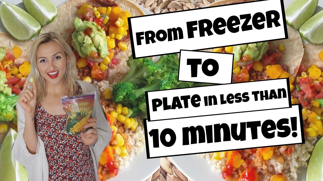 Healthy VEGAN Dinner + Dessert using FROZEN FOOD! 10 Minute Recipes Healthy VEGAN Dinner + Dessert using FROZEN FOOD! 10 Minute Recipes