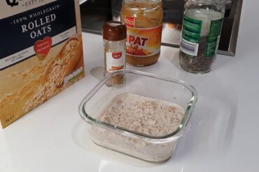 Peanut Butter Overnight Oats | One Pot Breakfast | Easy Quick Healthy Breakfast