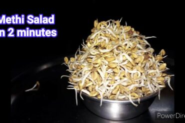 Healthy Soaked Methi Salad (Methi Kismori)