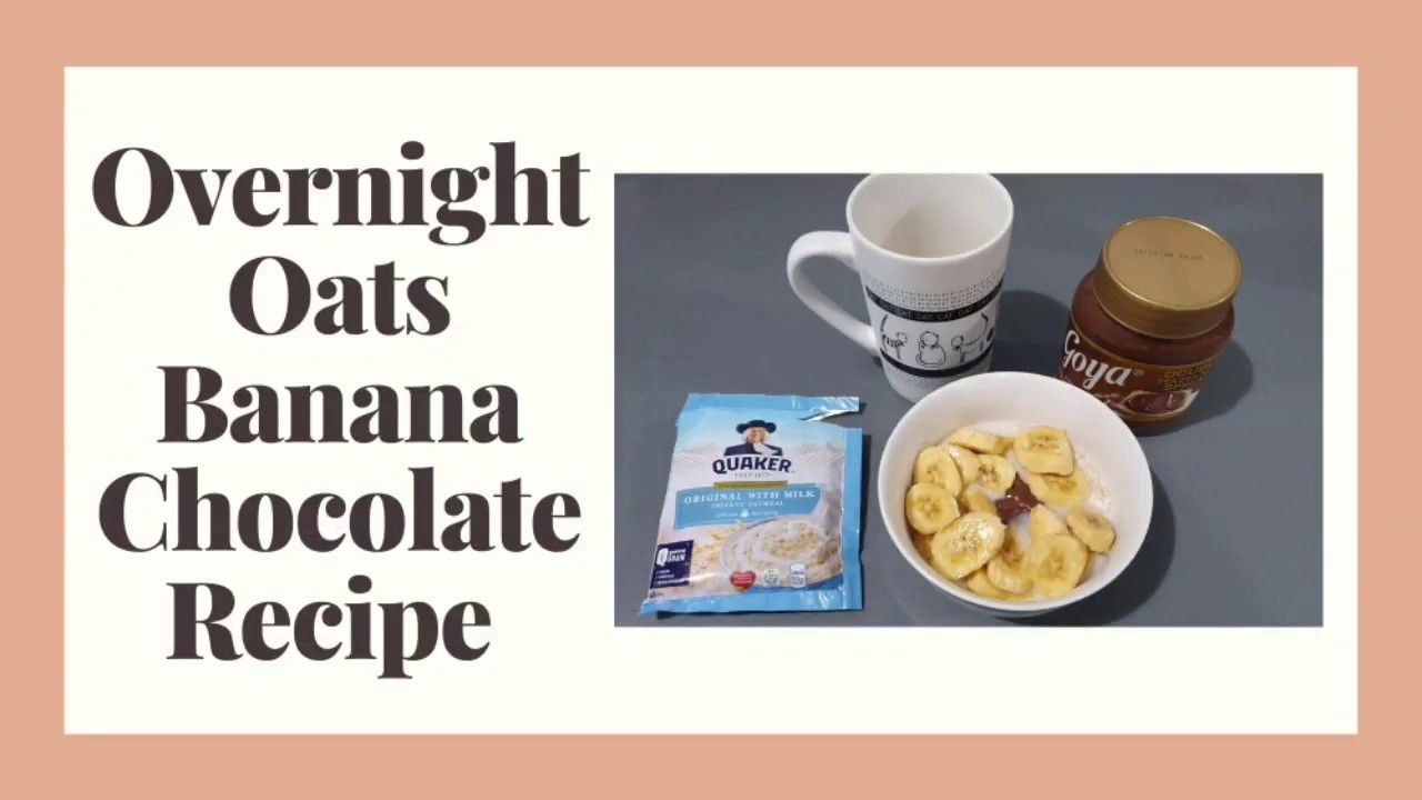Overnight Oats Banana Chocolate – Easy Recipe Overnight Oats Banana Chocolate - Easy Recipe