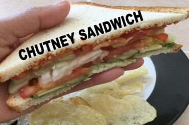2 Minute Lunch Idea-Healthy Veggie Chutney Sandwich-Quick & Easy Lunch Idea While Quarantine at Home