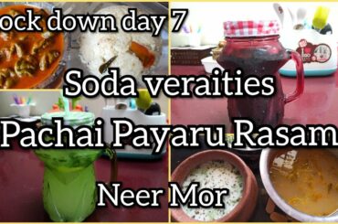 Lock down day 7 | Pachai Payaru Rasam | Mrng healthy Breakfast | Soda Veraities - Anitha's kitchen
