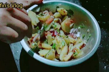 Ep - 2 - Preparing healthy Salad style organic Aaloo Chat - Potato Recipe - Indian Recipe