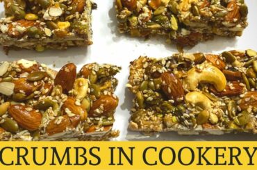 Healthy Snack Bar | Protein Bar Recipe | Granola Bar | Crumbs in Cookery