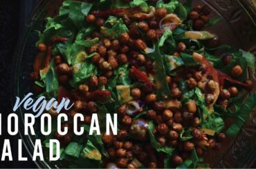 1st april 2020  II  healthy moroccan vegan salad with spicy roasted chickpeas  II  ASMR