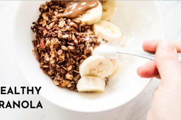 No Oven Homemade Healthy Granola Recipe With Yogurt | Easy Healthy Breakfast Idea