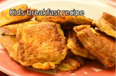 Simple & tasty kids break fast recipe# Bread egg recipe#Serve it with ketchup
