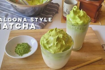 Dalgona Matcha | Dalgona Style Matcha Recipe | Non-Dairy Matcha Cream