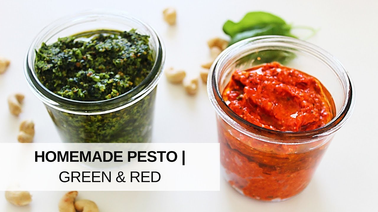 HOMEMADE PESTO | Green & Red Healthy Recipe HOMEMADE PESTO | Green & Red Healthy Recipe