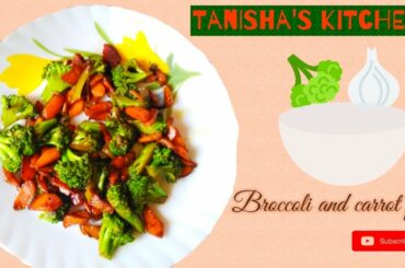 CARROT AND BROCCOLI FRY/Veg broccoli fry/healthy and tasty in just 5 min|try this recipe