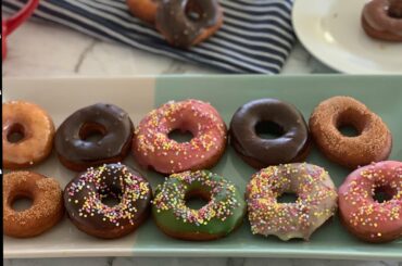 Easy Doughnuts Recipe with different Types of Glaze| Kids Snack Ideas | Party Food Ideas| Donuts