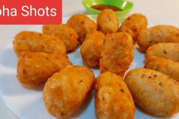 2 ingredient healthy snacks | poha shots for kids | quick and easy lunchbox recipe | Tiffin Triangle