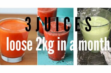 3 HEALTHY JUICE recipes (for weight loss, glowing skin, hair, detox, and cleanse)