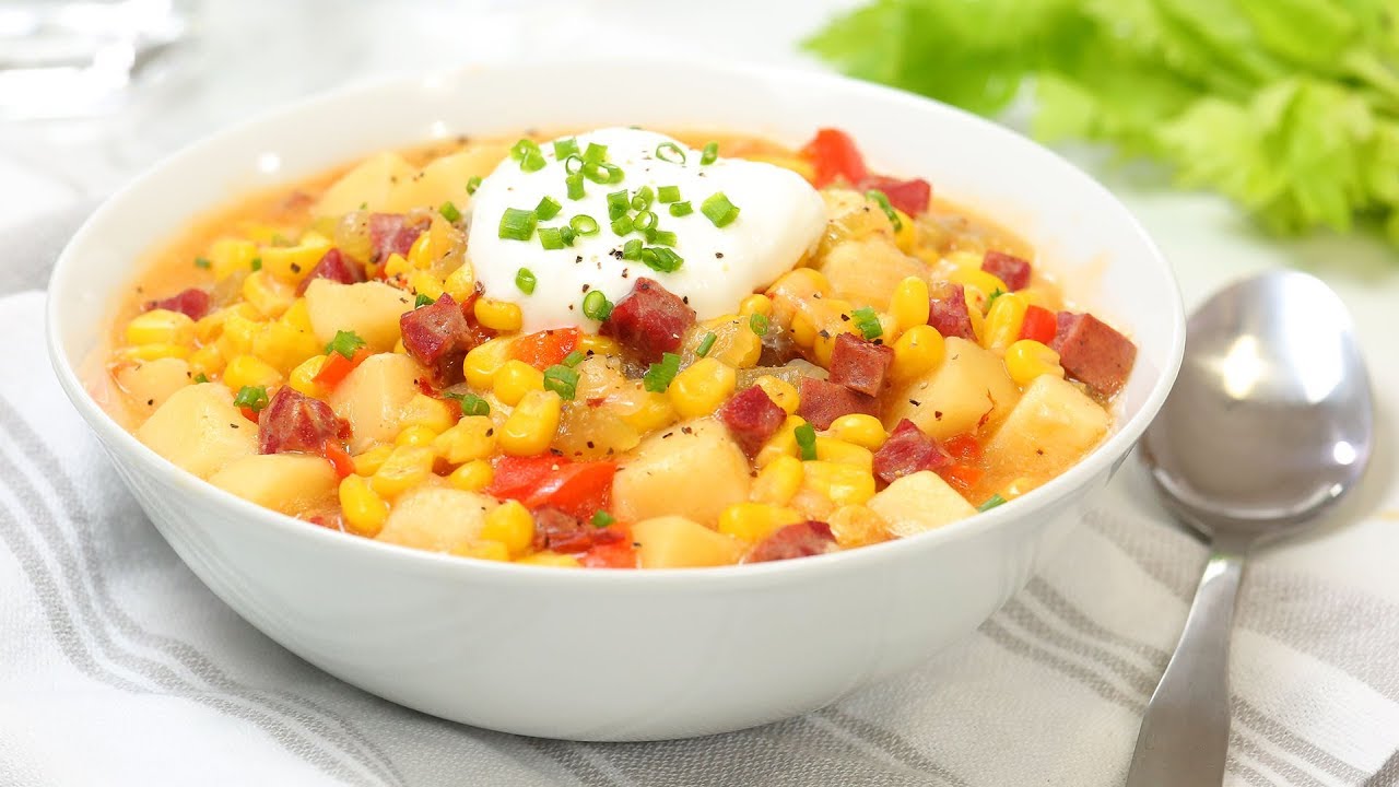 Easy Corn Chowder Recipe | Cook #WithMe At Home Easy Corn Chowder Recipe | Cook #WithMe At Home