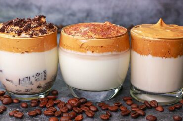 Dalgona Coffee Recipe in 3 Ways | TikTok Trending Dalgona Coffee | Whipped Coffee Recipe | Yummy