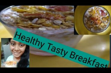 Healthy Museli and Banana smoothie/Easiest Breakfast