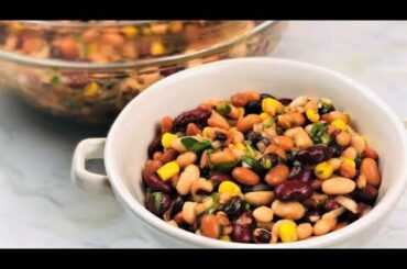 Best Bean Salad | Easy Pantry Vegetarian Lunch | Fast & Healhty Bean Salad | Brown Girls Kitchen
