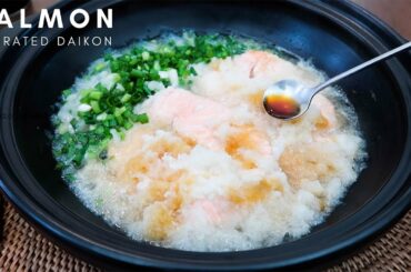 Healthy Salmon Recipe: Wild Salmon & Grated Daikon... with Ponzu Sauce | Serve with Rice!