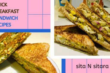 Veg Mayo Sandwich | Egg Mayo Sandwich | 2 Quick Breakfast Sandwich Recipes