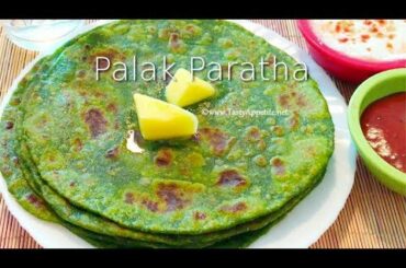 Palak Paratha / Healthy Paratha Recipes - Tasty Appetite