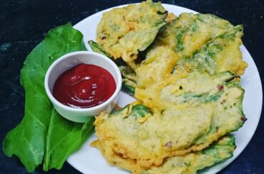 palak ke pkode // पालक के पकोडे // palak bajji // iftar recipe // evning snacks