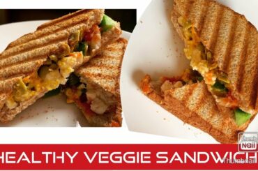 Grilled Veggie Sandwich | Healthy Sandwich | Quick Breakfast/Snack