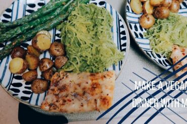 VEGAN DINNER RECIPE (Make a healthy/ satisfying dinner recipe with me!) - Kelsey Lewandowski