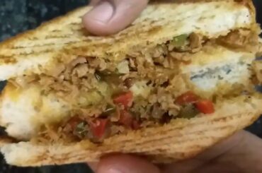 Soyabean Sandwich / Soya Nuggets Sandwich - Protein Rich / Healthy Quick Recipe