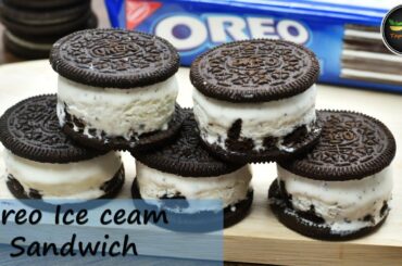 Homemade Oreo Ice cream sandwich  | Quick Easy Oreo Ice Cream sandwich