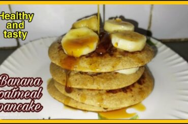 Banana oatmeal pancake recipe without egg | easy healthy breakfast recipe