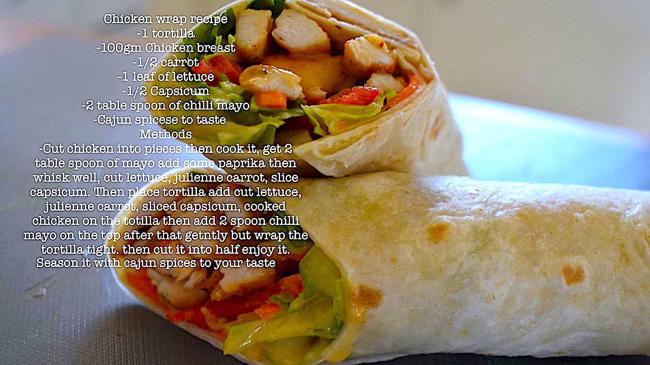 Healthy chicken wrap recipe Healthy chicken wrap recipe