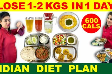 Lose 1 Kg - 2 Kg in 1 Day | Easy Diet Plan to Lose Weight Fast | Indian Diet Plan by Natasha Mohan