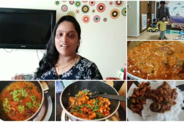 What we eat for better immune - Veg lunch ideas- yennai kathirikai/ Carrot Poriyal/ Tomato Rasam