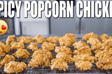 SPICY POPCORN CHICKEN | Low Carb High Protein Bodybuilding Recipe
