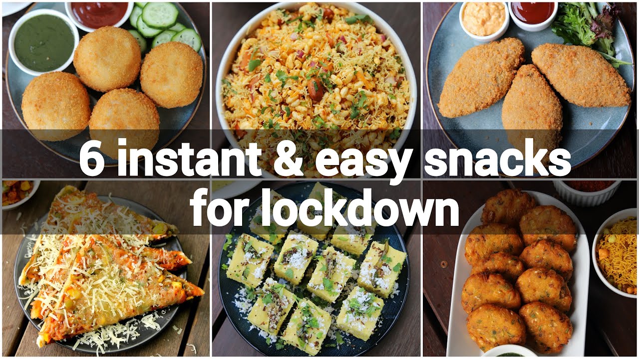 6 instant indian snacks recipes with less ingredients | indian lockdown recipes | easy snacks recipe 6 instant indian snacks recipes with less ingredients | indian lockdown recipes | easy snacks recipe