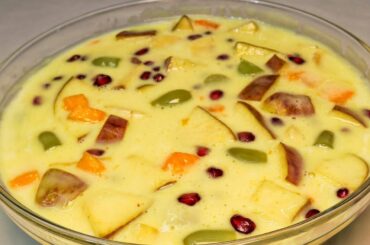 बच्चों के लिए बनाएं healthy & tasty dessert /Fruit custard/Healthy recipe/custard