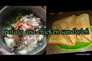 Potato And Chicken Sandwich || sandwich recipe by Asma's creation